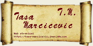 Tasa Marčićević vizit kartica